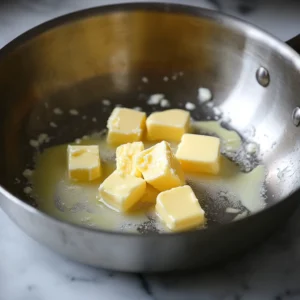 Butter in a Non-Stick Omelet Pan