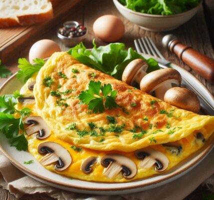 Mushroom and Gruyere Cheese Omelet