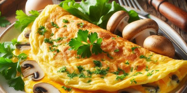 Mushroom and Gruyere Cheese Omelet