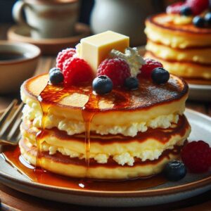 Creamy Cottage Cheese Pancakes